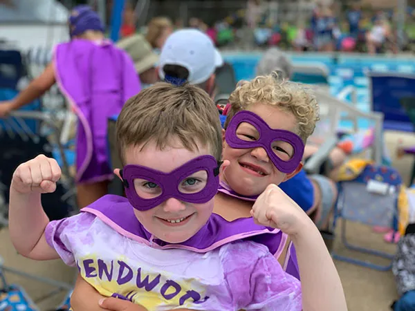 Kids in superhero masks